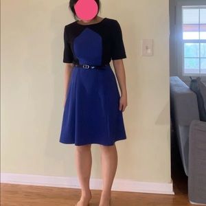 Black and blue dress